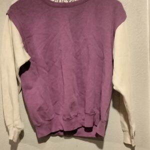 Purple and White Sweatshirt